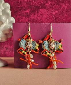 Orecchini siciliani con trinacria in ceramica di caltagirone (2)