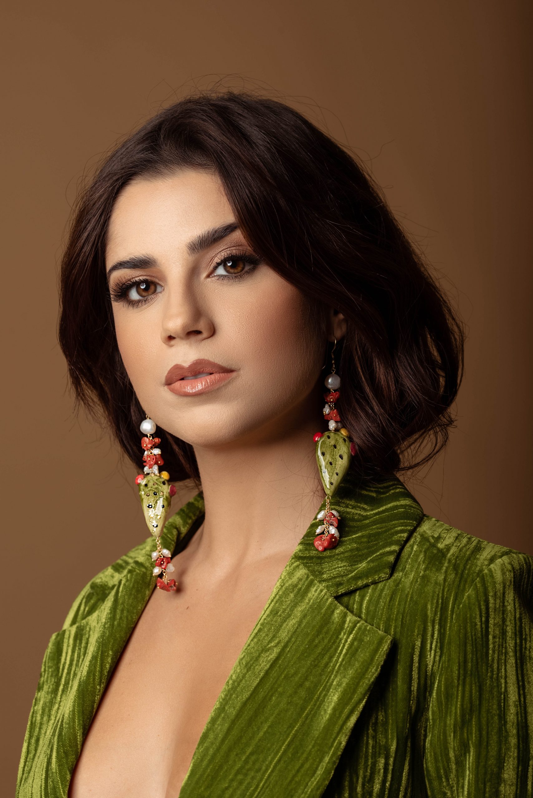 Sicily Ceramic Prickly Pear Earrings - Image 3