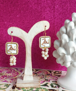 Orecchini con mattonelle trinacria in ceramica di caltagirone 1