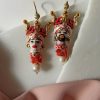 Sicilian moor head earrings with baroque pearls