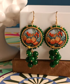 Alternative view of Sicily Ceramic Tile Earrings