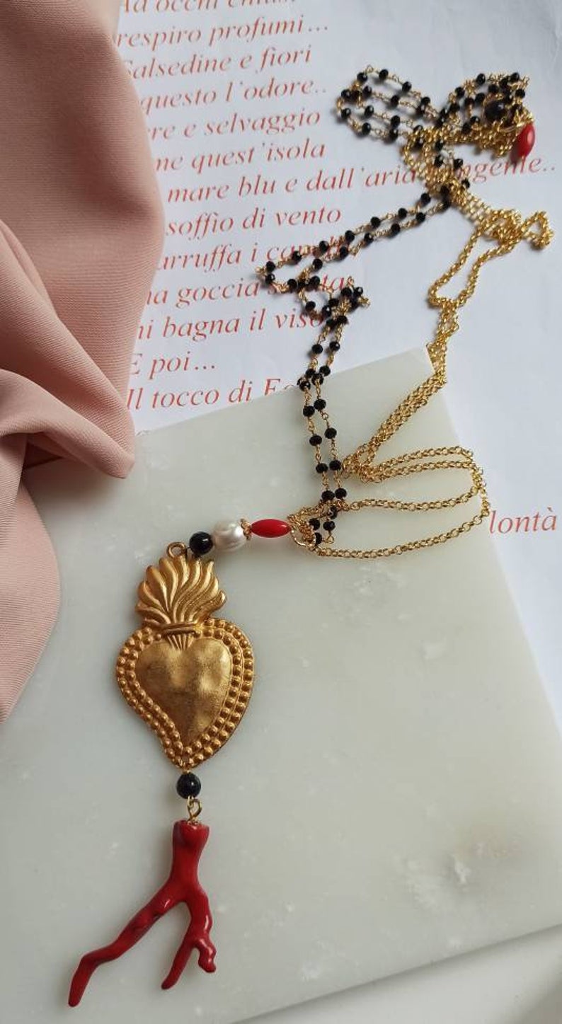 Sacred heart chain necklace_2