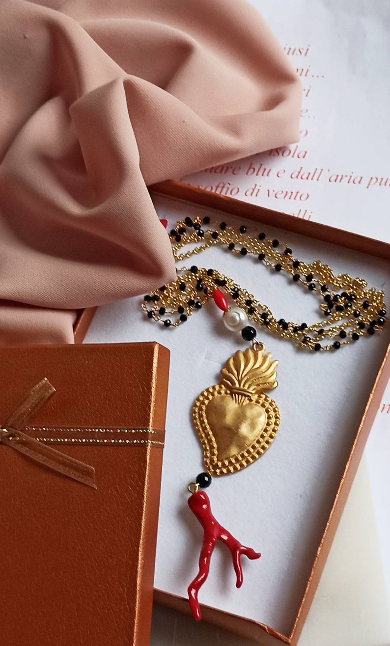 Sacred heart chain necklace_3
