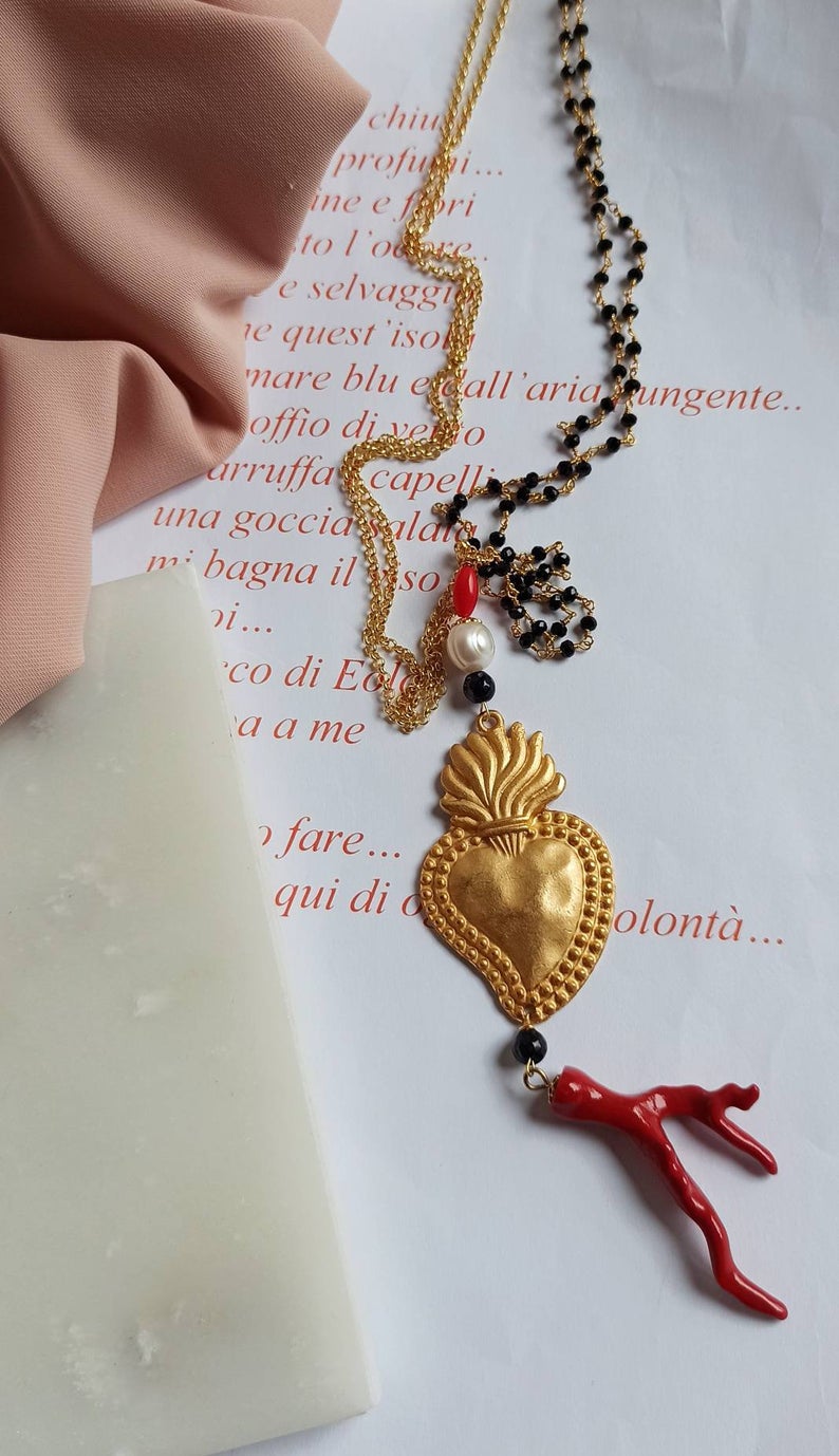 Sacred heart chain necklace_5