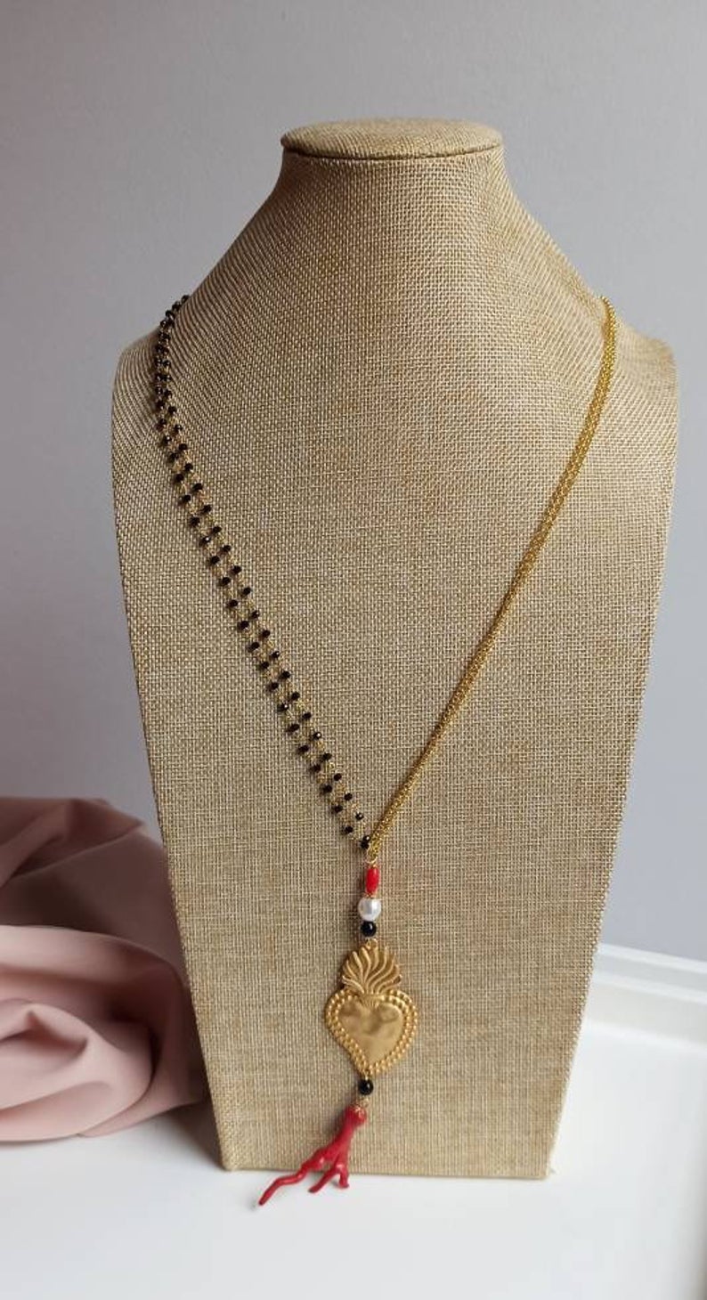 Sacred heart chain necklace_6