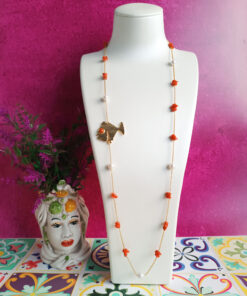 Collana catena oro con pesce 1