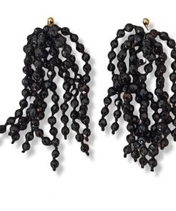 Alternative view of Cluster Earrings with Black Stones