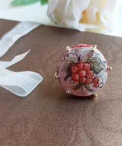 Anello con mattonella in ceramica di Caltagirone 4