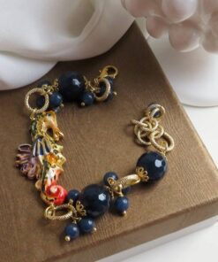 Bracciale siciliano con cavalluccio in ceramica di Caltagirone