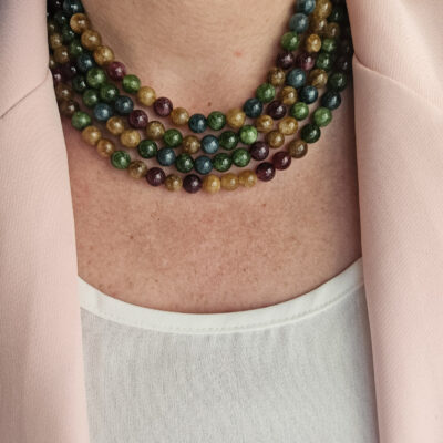 collana quattro fili con tormalina