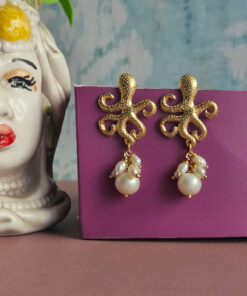 orecchini polipetti con perle di fiume