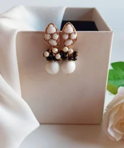 Alternative view of White Drop Earrings