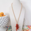 Collana a catena con corallo rosso del mediterraneo 2