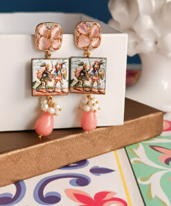 Orecchini siciliani con mattonelle in ceramica di caltagirone 5