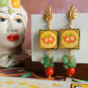 Orecchini siciliani con mattonele in ceramica di caltagirone 2