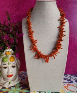 Collana decollete corallo naturale del mediterraneo