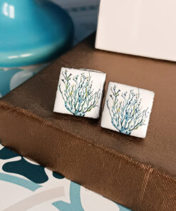 Orecchini siciliani al lobo con mattonelle in ceramica di caltagirone 2