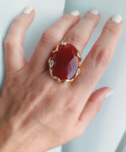 Anello ovale con corniola 4