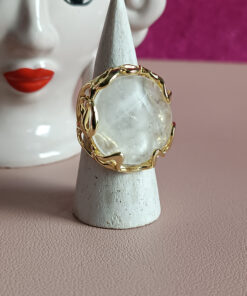 Alternative view of Anello in Ottone con Cristallo di Rocca
