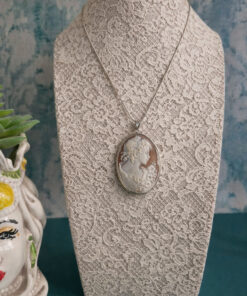 Collana a Catena con Cammeo Autentico di Torre del Greco