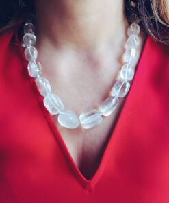 Collana decollete con cristallo di rocca 1