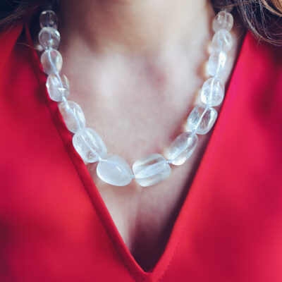 Collana decollete con cristallo di rocca 1