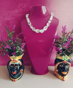 Alternative view of Statement Necklace with Transparent Crystals