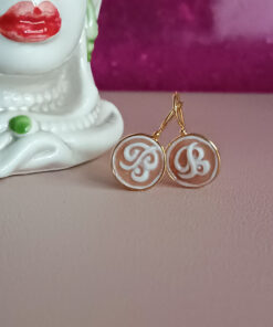 Alternative view of Orecchini Pendenti in Argento 925 Placcato Oro con Cammei di Torre del Greco