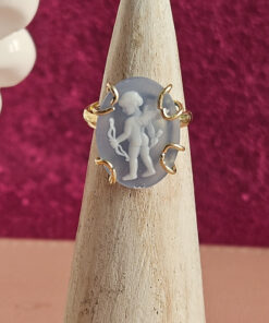Alternative view of Cupid Blue Cameo Ring