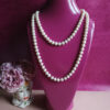 Collana extra lunga modello charleston con perle di fiume bianche 2