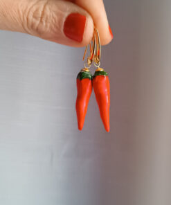 Orecchini siciliani con peperoncini in ceramica di caltagirone 2