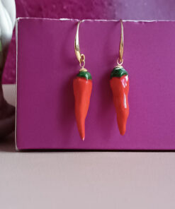 Alternative view of Sicily Ceramic Pepper Earrings
