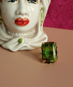 anello cristallo verde