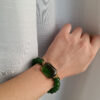 Bracciale pietre verdi con cristallo verde 1