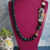 Collana Siciliana con Giada Turchese Sfumata e Cavalluccio in Ceramica di Caltagirone