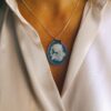 Collana a catena con ciondolo cammeo in agata 1
