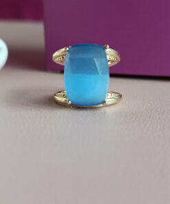 Alternative view of Statement Ring with Blue Chrysoberyl Stone