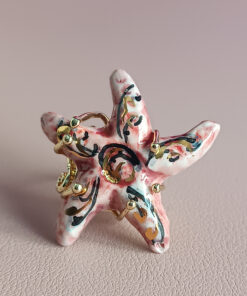 Alternative view of Anello artigianale con Stella Marina in Ceramica di Caltagirone