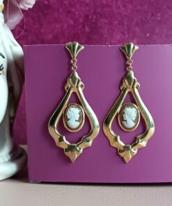 Alternative view of Art Deco Earrings with Shell Cameos