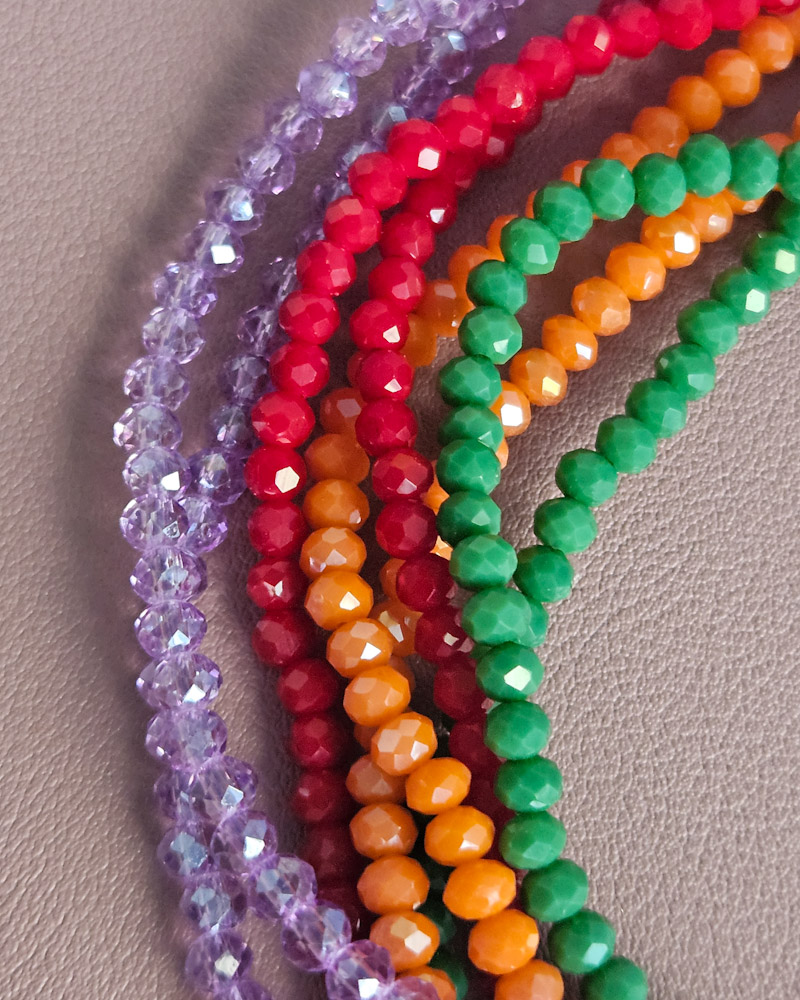 Statement Necklace with Rainbow Crystals and Sicilian Ceramic Fish - Image 4