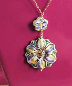 Alternative view of Chain Necklace with Sicily Ceramics