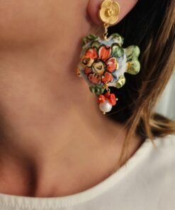 Alternative view of Sicily Ceramic Fish Earrings