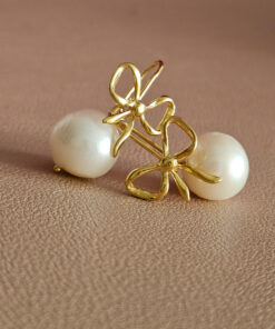 Orecchini sposa con perle barocche e fiocchetti