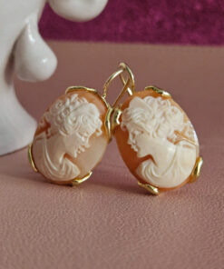 Alternative view of Shell Oval Cameo Earrings