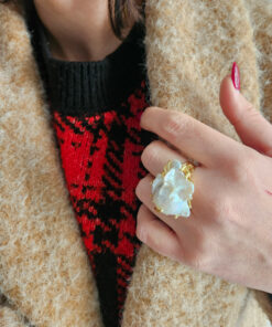 Alternative view of Statement Ring with Baroque Pearl