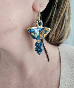 Alternative view of Sicily Ceramic Coffe Bag Earrings