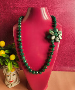 collana agata verde con fiore3