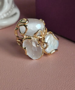 Alternative view of Anello in Ottone con Cristallo di Rocca