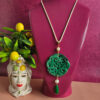 Collana con ciondolo giada verde