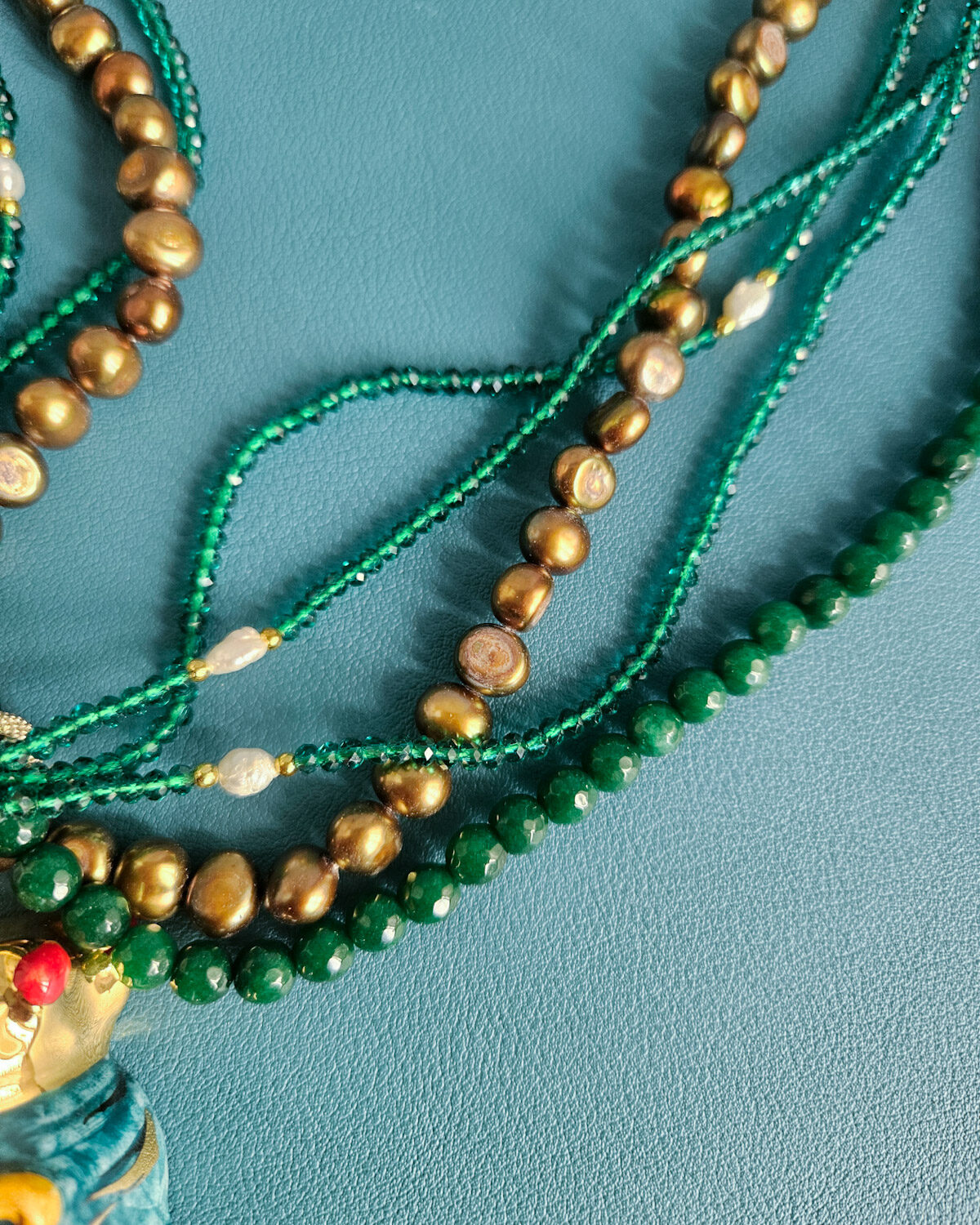 1 Pezzo Collana In Corda Di Cera Marrone A Più Strati Stile Vintage Realizzata Con Bottone A Gabbia Vuota E Lega Di Zinco | SHEIN ALIA
